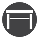 Table Black Filled icon
