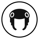Taekwondo helmet Black Filled icon