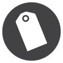 Tag Black Filled icon