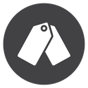 Tags Black Filled icon