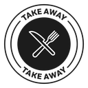 Take away badge set icon