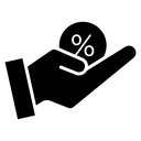 Take Credit Black Filled icon