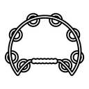 Tambourine Black Filled icon