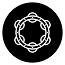 Tambourine Black Filled icon