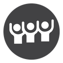 Teamwork Black Filled icon