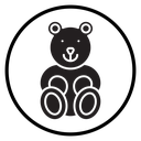 Teddy Bear Round Badge icon