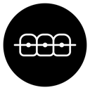 Teeth with braces icon