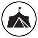 Tent Black Filled icon