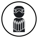 Terrorist with a bomb icon