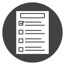 Test Checklist Sheet Black Filled icon