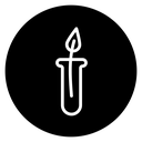 Test tube with plant icon