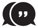 Testimonial Black Filled icon