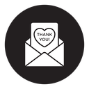 Thank you letter icon