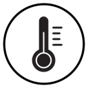 Thermometer Black Filled icon