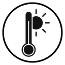 Thermometer Black Filled icon