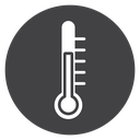 Thermometer Black Filled icon