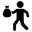 Thief Black Filled icon