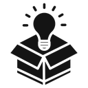 Think out of box idea icon