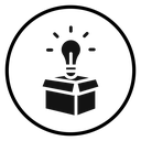 Think out of box idea icon
