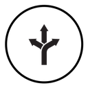 Three directions icon