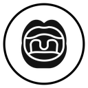 Throat oral mouth icon