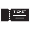 Ticket Black Filled icon