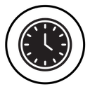 Time clock watch icon