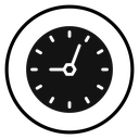 Time clock watch icon