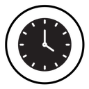 Time clock watch icon