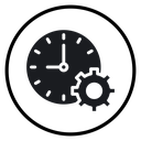 Time management Black Filled icon