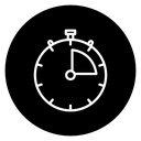 Time quarter past 2 icon