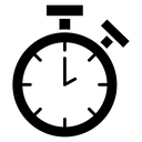 Timer clock Black Filled icon