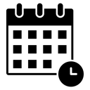 Timetable Black Filled icon