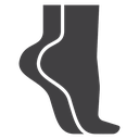 Tiptoe feet icon