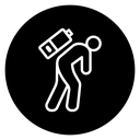Tired person icon