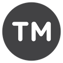 TM Circle Badge Black Filled icon