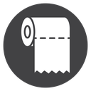 Toilet Paper Black Filled icon