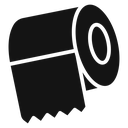 Toilet tissue paper roll icon
