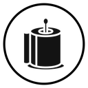 Toilet tissue paper roll icon