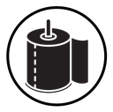 Toilet tissue paper roll icon