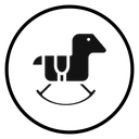 Toy horse rocking chair icon