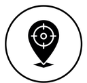 Tracking system black filled icon