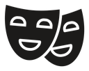 Tragedy Comedy mask icon
