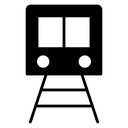 Train Black Filled icon