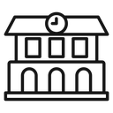 Train station building 4 icon