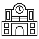 Train station building icon