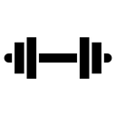 Training Black Filled icon