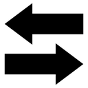 Transfer arrows Black Filled icon