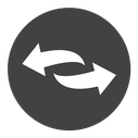 Transfer arrows Black Filled icon