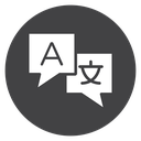 Translate Speech Bubbles Black Filled icon